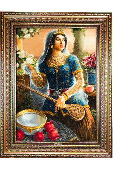 دختر قاجار و انار    