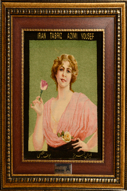 Woman holding a flower branch