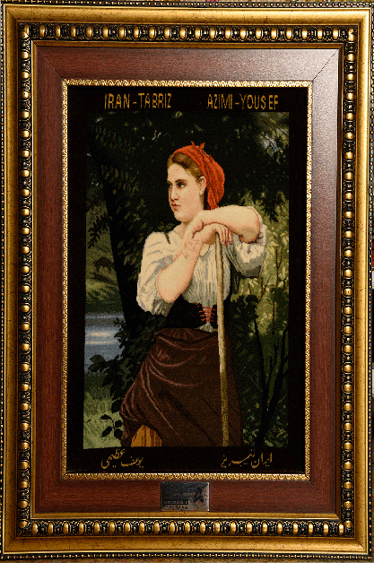زن عصا چوبی به دست