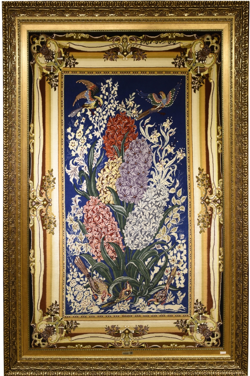 گل و سنبل طلا و مروارید کار شده