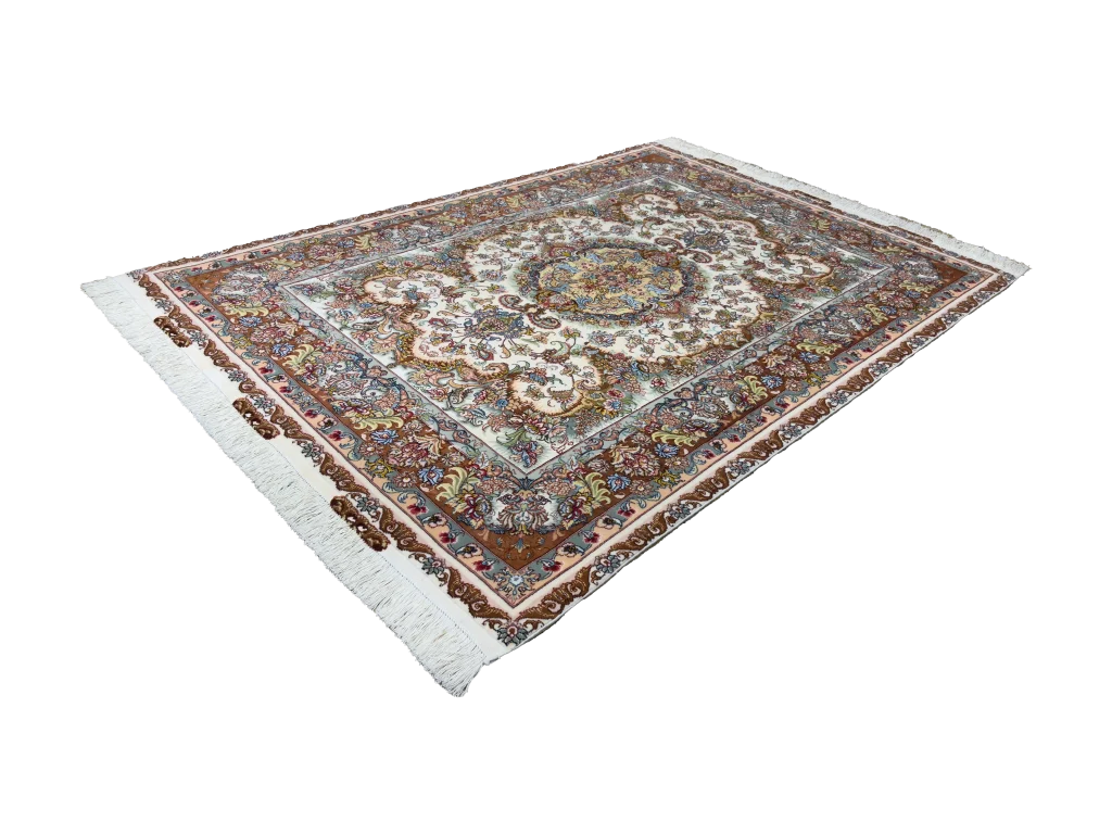 قالیچه طرح صبا کرم-مسی چله و حاشیه ابریشم