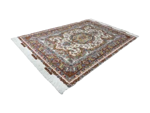 قالیچه طرح صبا کرم-مسی چله و حاشیه ابریشم