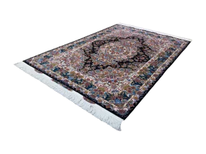 قالیچه خطیبی مشکی کله غازی حاشیه ابریشم