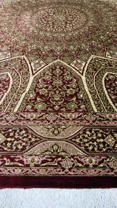 قالیچه ۳ متری ابریشم قم - 31236