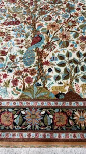 قالیچه ۳ متری ابریشم قم - 52909