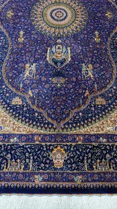 قالیچه ۳ متری ابریشم قم - 52992