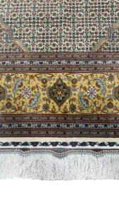 قالیچه ۳ متری ابریشم تبریز - 56841