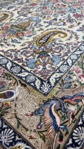 فرش زرع ونیم( بزرگتر) ابریشم - 62309