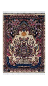قالیچه  یکطرفه ابریشم  - 62401 - 62400
