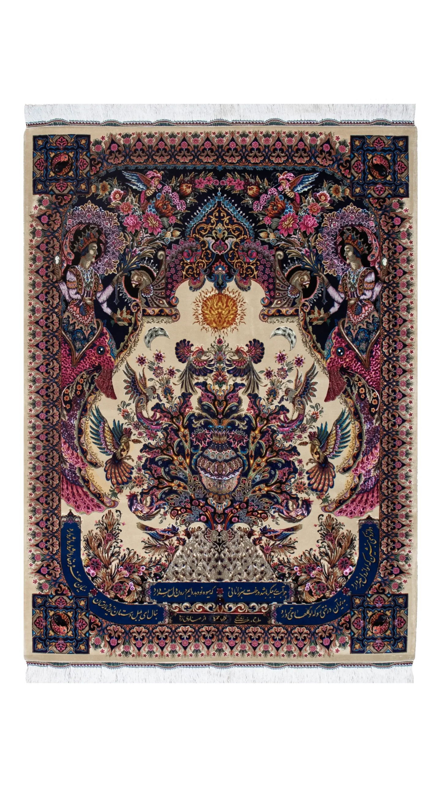 قالیچه  یکطرفه ابریشم  - 62401 - 62400