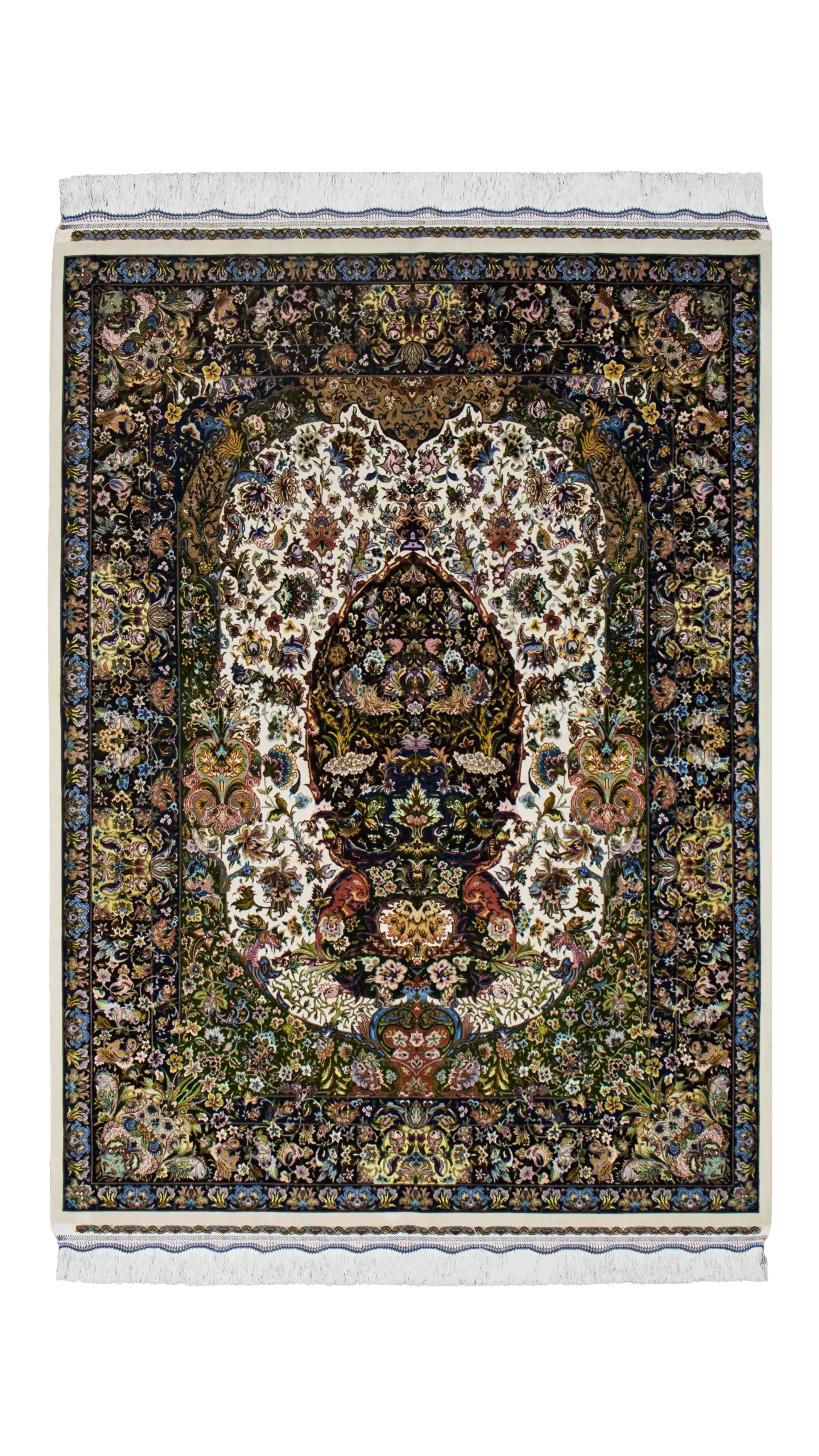 قالیچه ۳ متری ابریشم - 62420 - 62419