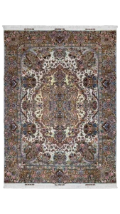 فرش سالاری کرم حاشیه مسی