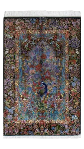 فرش زرع و نیم ابریشم -  62503
