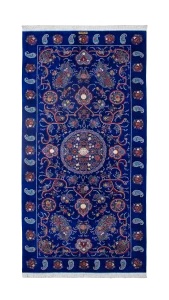 فرش ۴×۲ تمام ابریشم قم کاشی زاده
