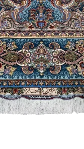 بافت کف ابریشم اعلا قالیچه ۳ متری تبریز کد ۶۰۸۲۰ عظیم زاده