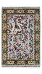 فرش درختی طوسی سبز