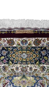 بافت ابریشم خیلی اعلا فرش جفت ۶ متری تبریز کد ۶۰۸۳۱-۶۰۸۳۲ عظیم زاده
