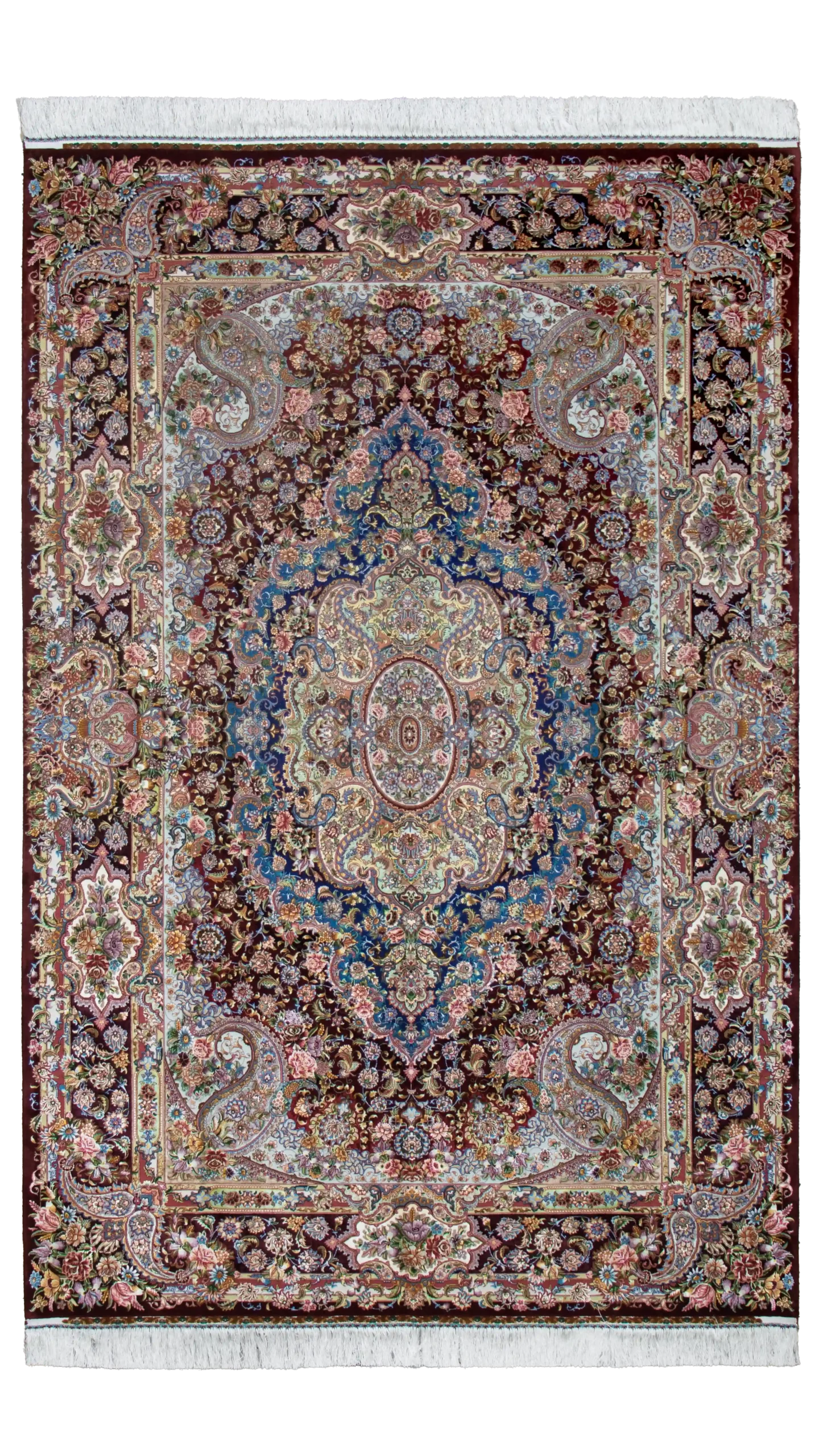 فرش سالاری شرابی حاشیه زرشکی