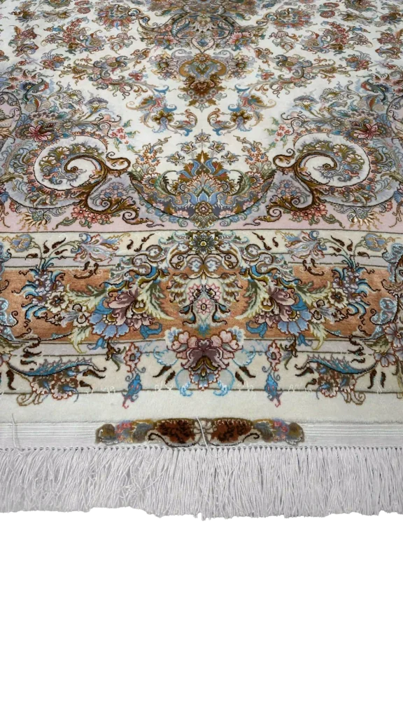 حاشیه ابریشم فرش ۶ متری خطیبی کد ۶۰۹۰۳