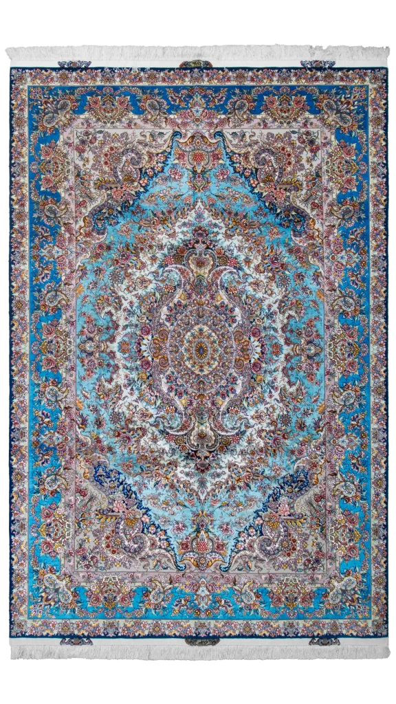 فرش ۶ متری کف و حاشیه ابریشم نقشه خطیبی
