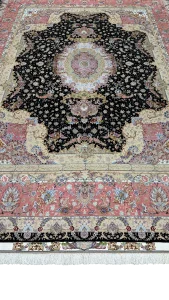 نمای کامل فرش ۱۲ متری چله و گل ابریشم