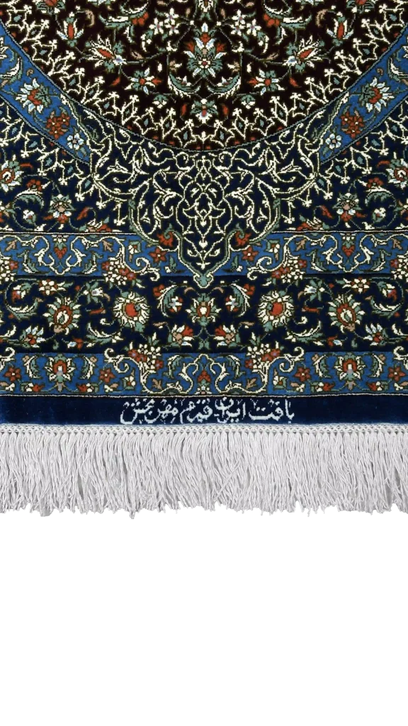 جزئیات بافت فرش ذرع چارک تمام ابریشم