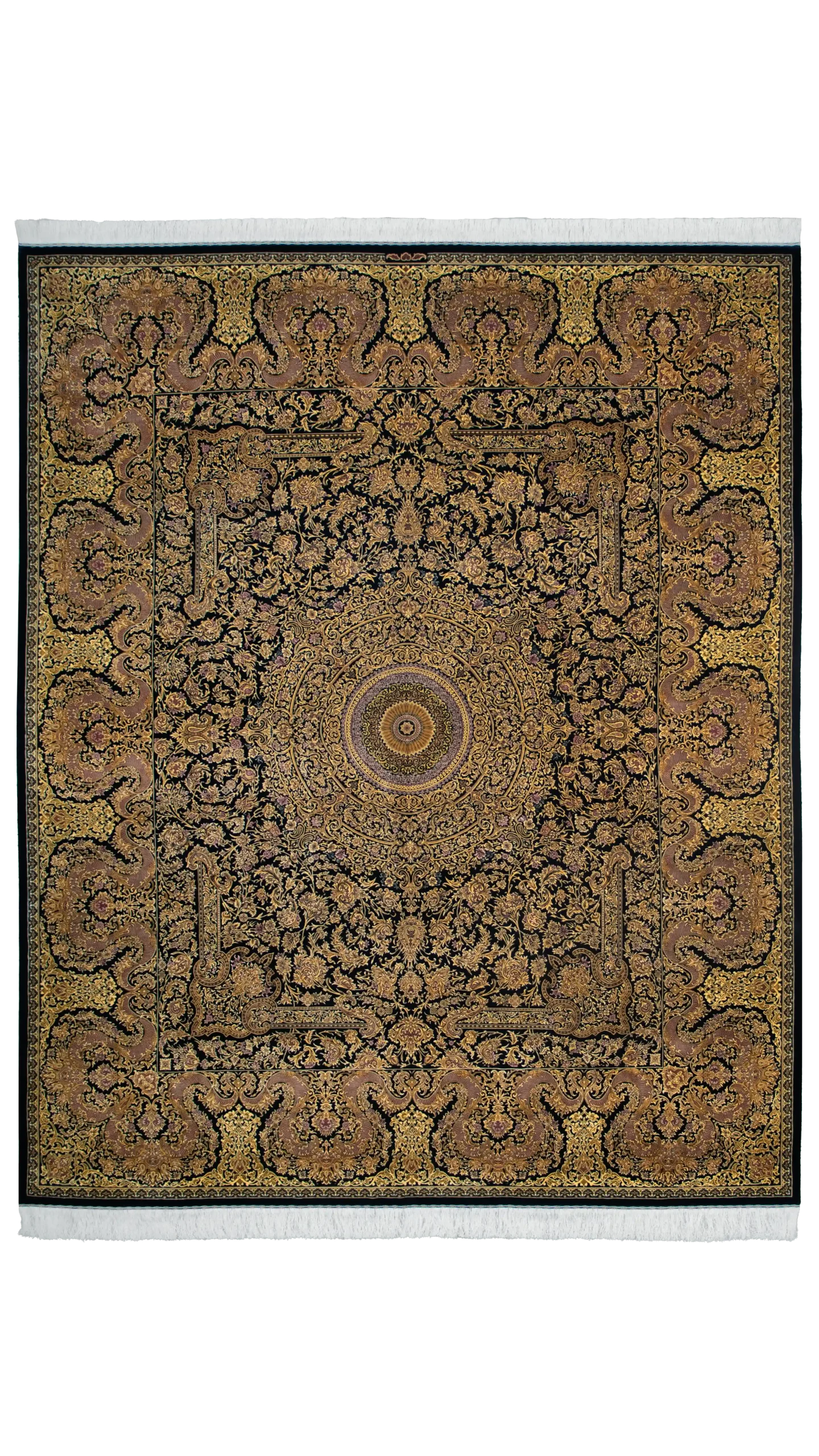 فرش ۲.۵ در ۳ تمام ابریشم قم