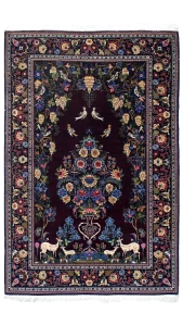 قالیچه ۳ متری قدیمی ابریشم اعلا