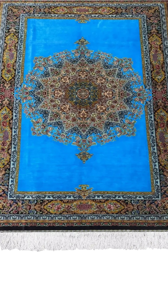 جزئیات بافت و نقشه کاشی زاده فیروزه ای قهوه ای کد ۶۲۸۶۳