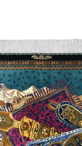 بافت تمام ابریشم فرش ۶ متری قم کد ۶۲۸۷۲ عظیم زاده