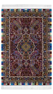 فرش کاشی زاده بته لاکی الوان