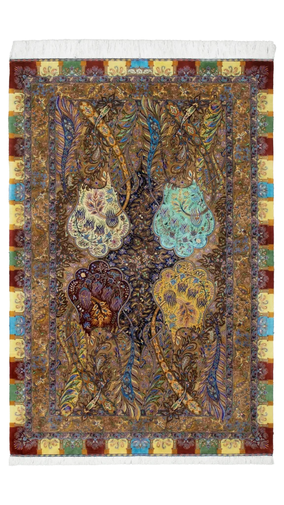 فرش کاشی زاده چهار فصل الوان