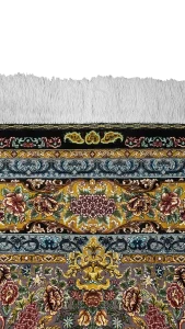 نقشه کاشی زاده گل و مرغ فرش قالیچه ۳ متری قم ۶۲۸۸۱