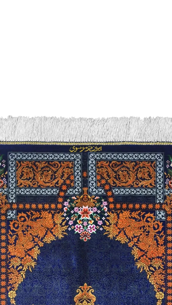 بافت تمام ابریشم فرش ذرع چارک قم کد ۶۲۹۱۰ عظیم زاده