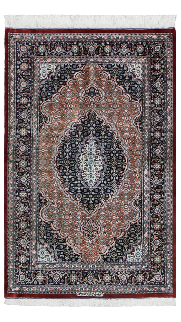 فرش ماهی مسی سرمه ای