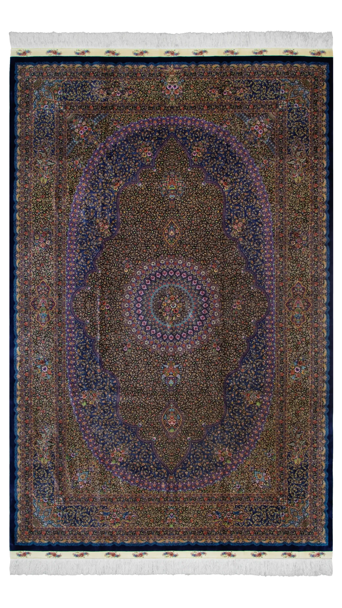 فرش سعید سرمه ای آبی