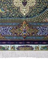جزئیات بافت و نقشه ترنجی کرم بنفش کد ۶۳۰۰۲