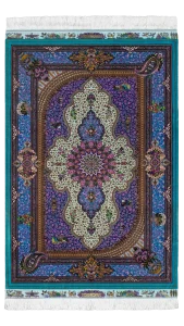 فرش ترنجی سبز آبی