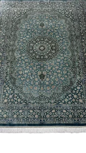 نقشه هاشمیان ترنجی قالیچه تمام ابریشم ۶۳۰۳۲