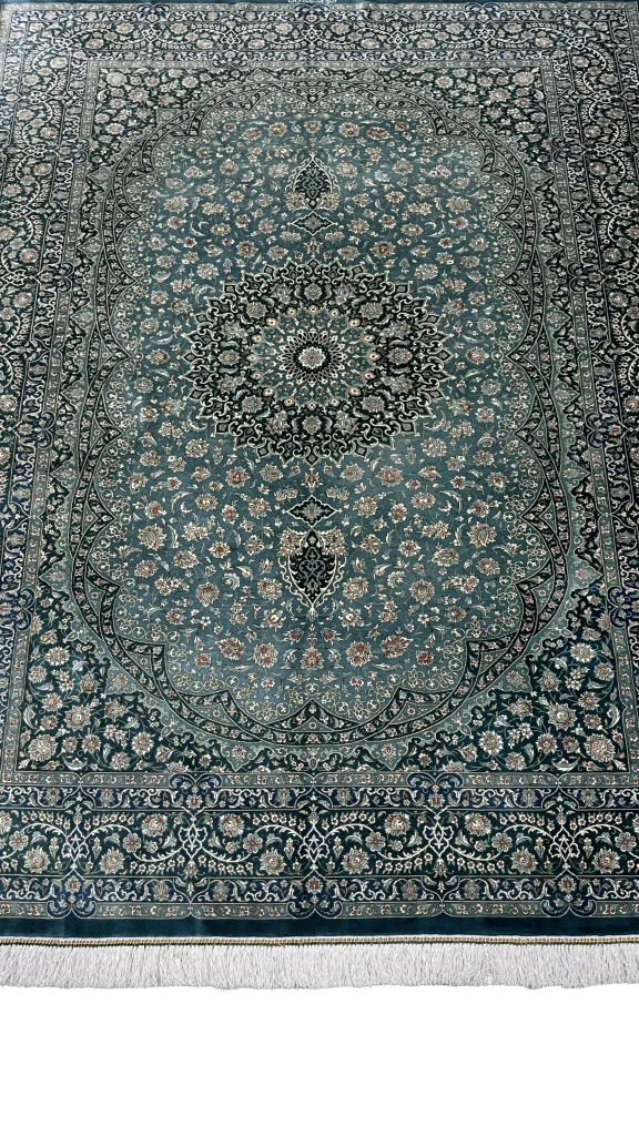نقشه هاشمیان ترنجی قالیچه تمام ابریشم ۶۳۰۳۲